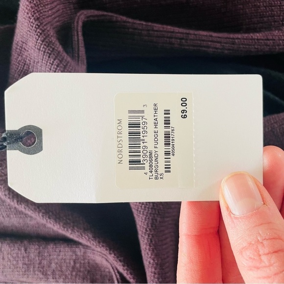 Leith NWT Dark Purple Ribbed Knit Duster Cardigan - Picture 12 of 15